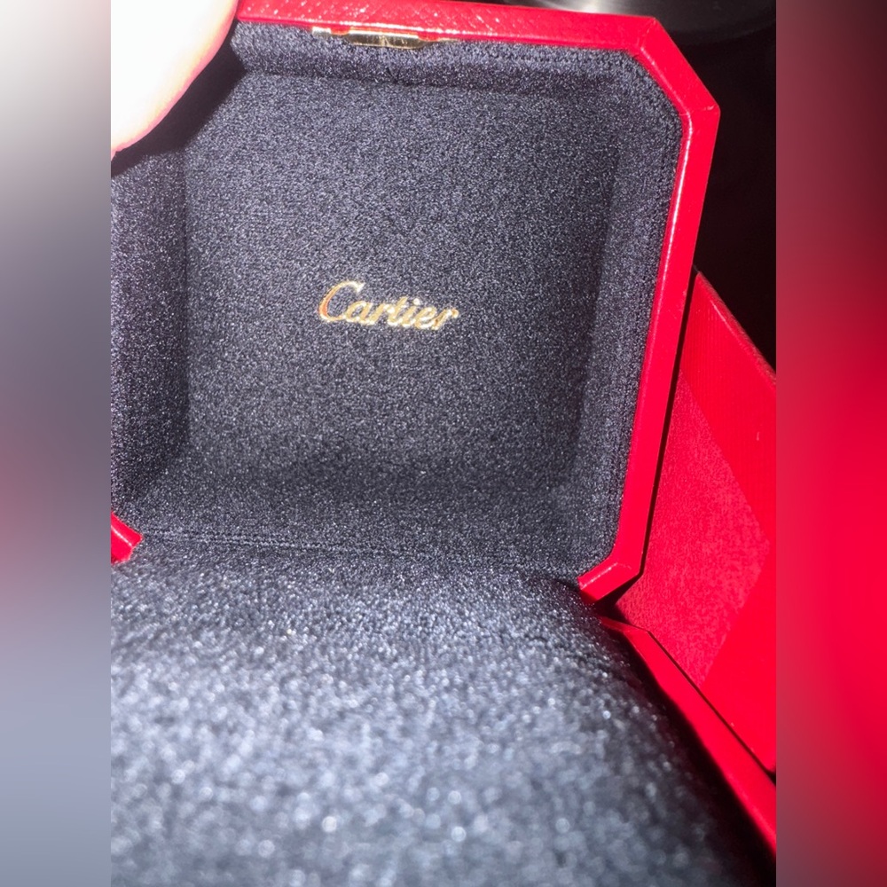 Cartier Authentic NEW Red and Black ring Box